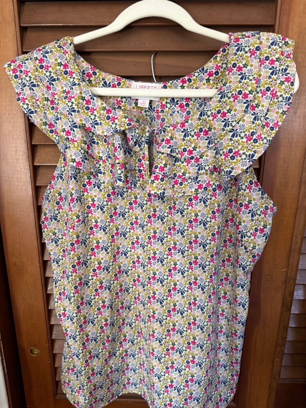 Liberty of London for Target Floral Ruffle Tank Top - Pink, Navy, Green, Cream